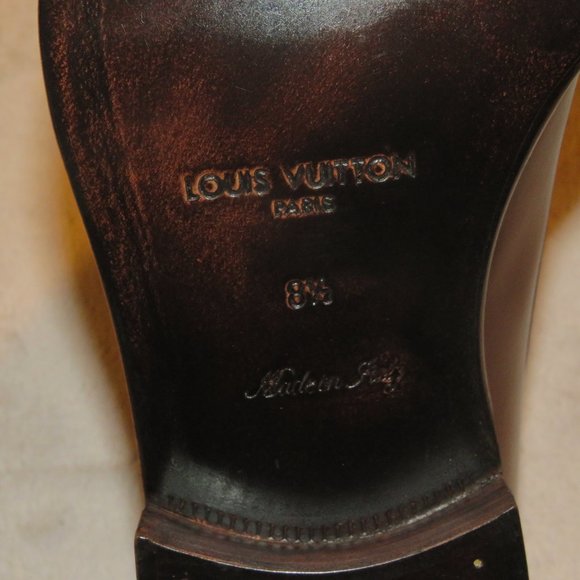 Louis Vuitton Brown Leather Captoe Flower Medallion Dress Shoes 9.5 NWB main image 6